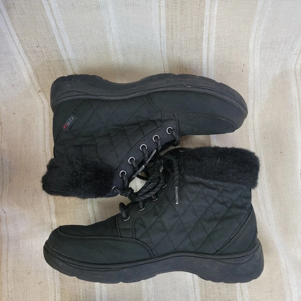 L.L. Bean‎ Nylon Quilted Insulated Commuter Snow Winter Boots Black Size 7.5